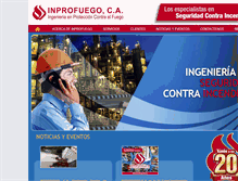 Tablet Screenshot of inprofuego.com.ve